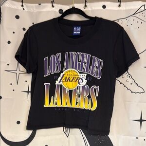 Official NBA Los Angeles Lakers Crop Top Black Size M Medium (Women or Junior)